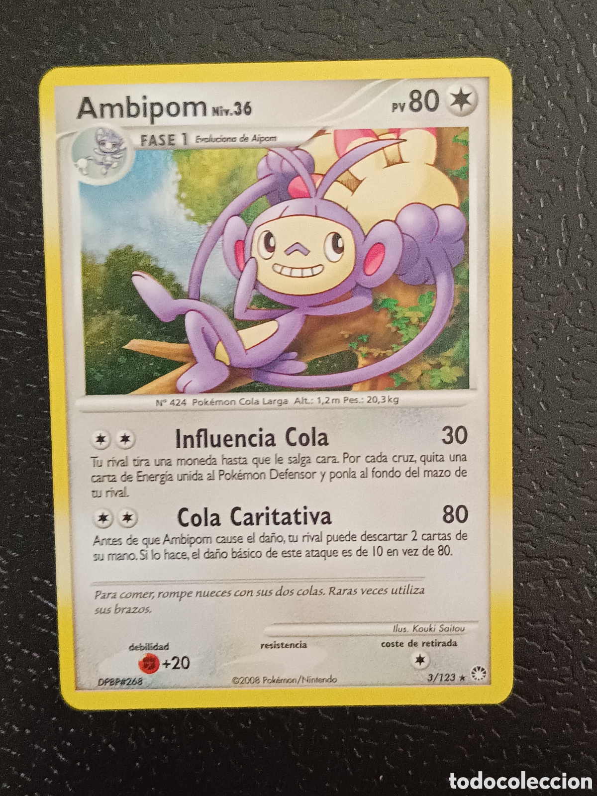 Trading cards: Pokemon Ambipom 3/123 Diamante Y Perla Tesoros Misteriosos En Castellano