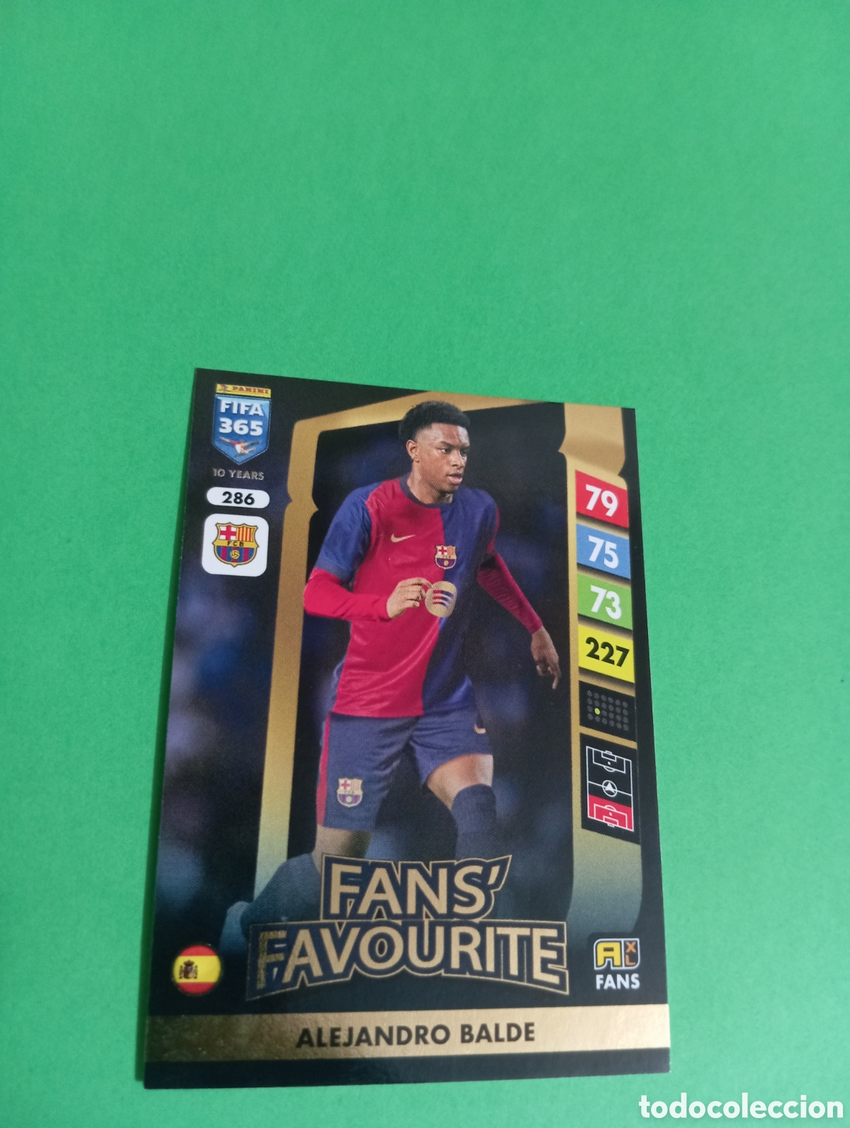 Trading cards: Alejandro Balde Barcelona FANS' FAVOURITE n&deg;286 / PANINI FIFA 365 ADRENALYN XL 2025