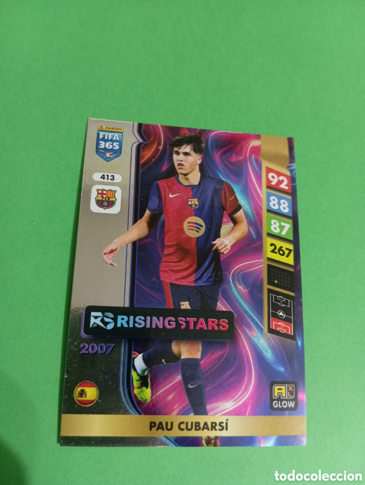 Trading cards: Pau Cunars&iacute; Barcelona RISING STARS 2007 n&deg;413 / PANINI FIFA 365 ADRENALYN XL 2025
