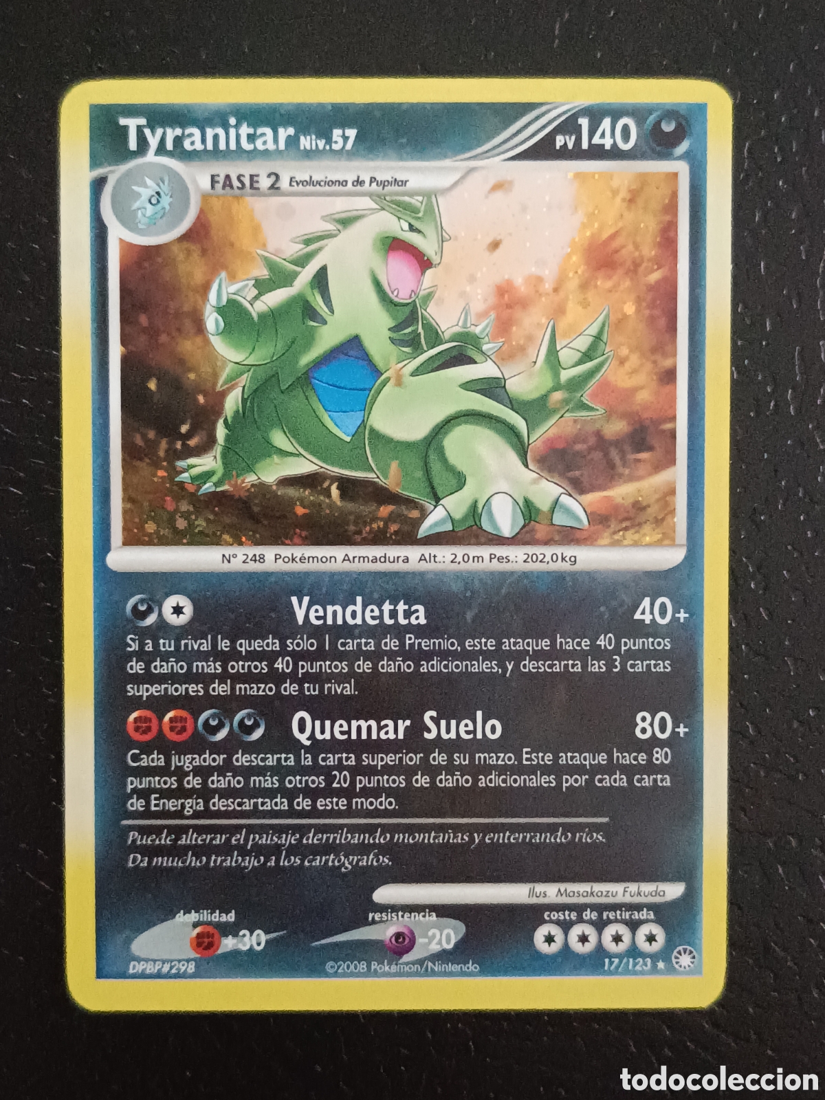 Trading cards: Pokemon Tyranitar 17/123 Diamante Y Perla Tesoros Misteriosos En Castellano