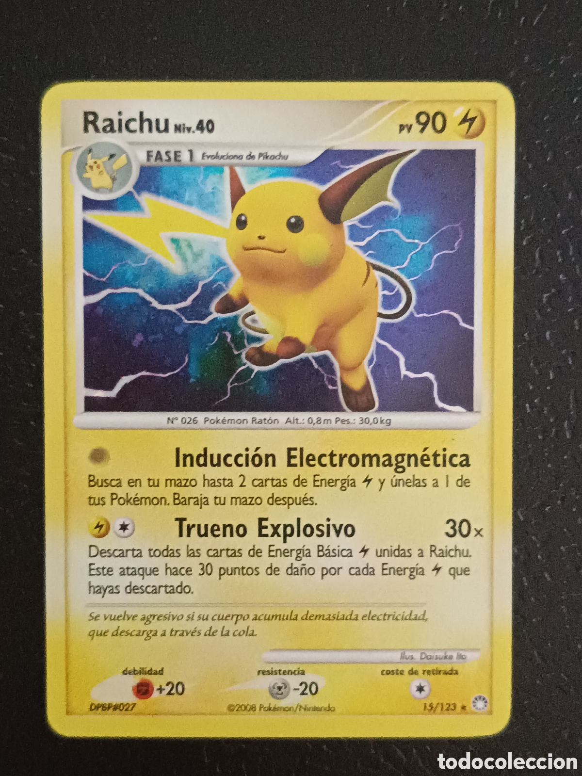 Trading cards: Pokemon Raichu 15/123 Diamante Y Perla Tesoros Misteriosos En Castellano