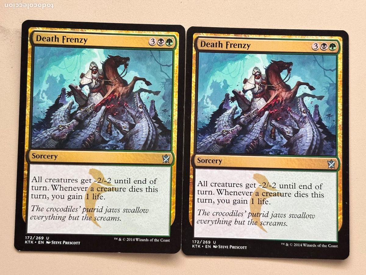 Trading cards: MAGIC THE GATHERING - DEATH FRENZY x 2 ( KHANS OF TARKIR )