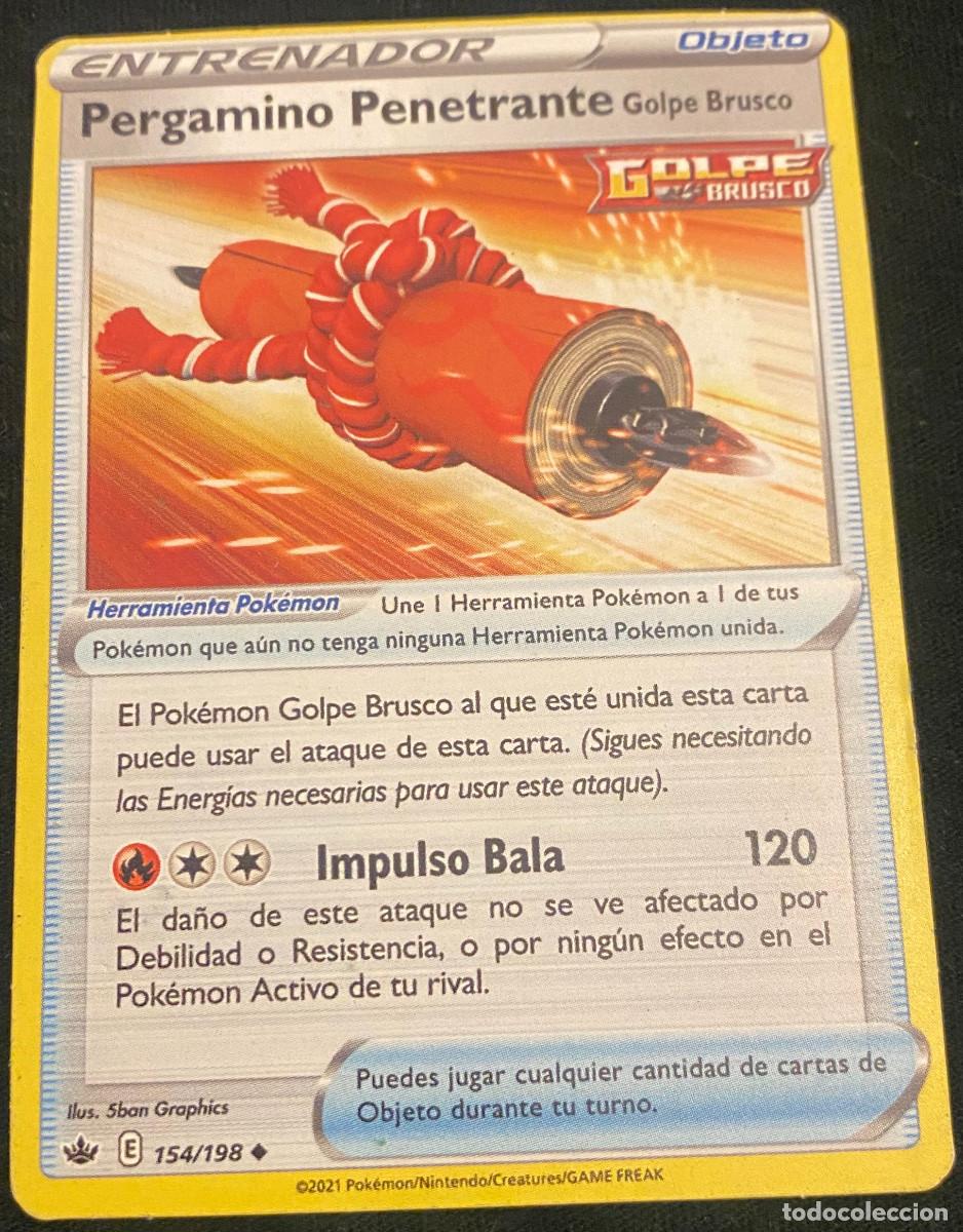 Trading cards: Trading card de Pok&eacute;mon. Pergamino Penetrante - Entrenador. 154 / 198. 2021. Edici&oacute;n en espa&ntilde;ol.