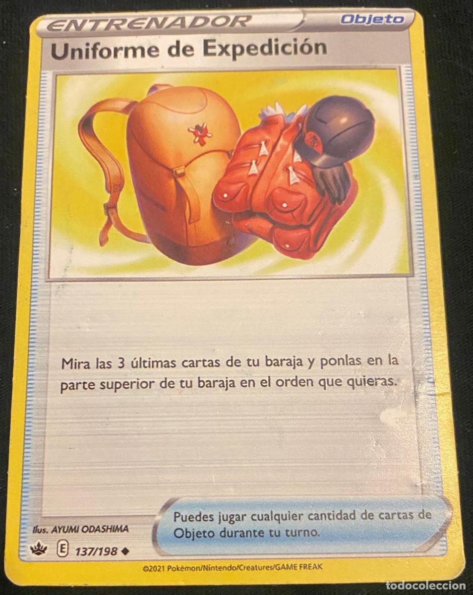 Trading cards: Trading card de Pok&eacute;mon. Uniforme de Expedici&oacute;n - Entrenador. 137 / 198. 2021. Edici&oacute;n en espa&ntilde;ol.