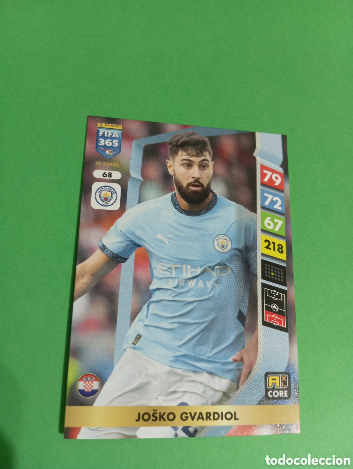 Trading cards: Josko Gvardiol Manchester City n&deg;68 / PANINI FIFA 365 ADRENALYN XL 2025