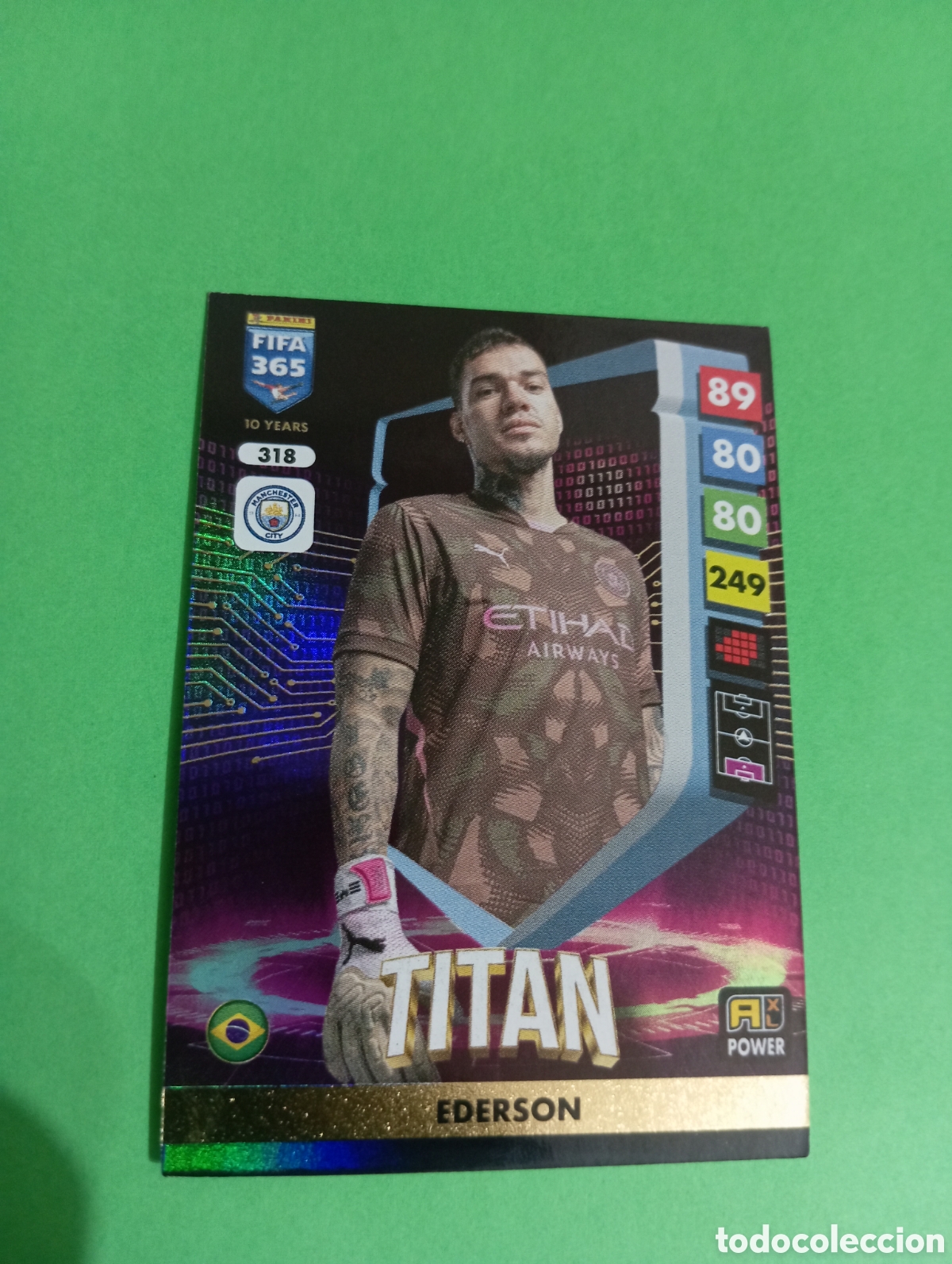 Trading cards: Ederson Manchester City TITAN n&deg;318 / PANINI FIFA 365 ADRENALYN XL 2025