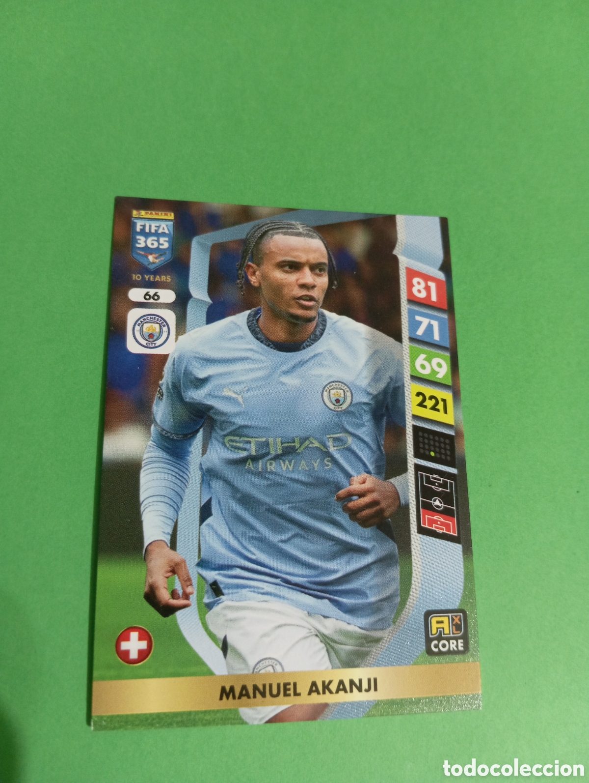 Trading cards: Manuel Akanji Manchester City n&deg;66 / PANINI FIFA 365 ADRENALYN XL 2025