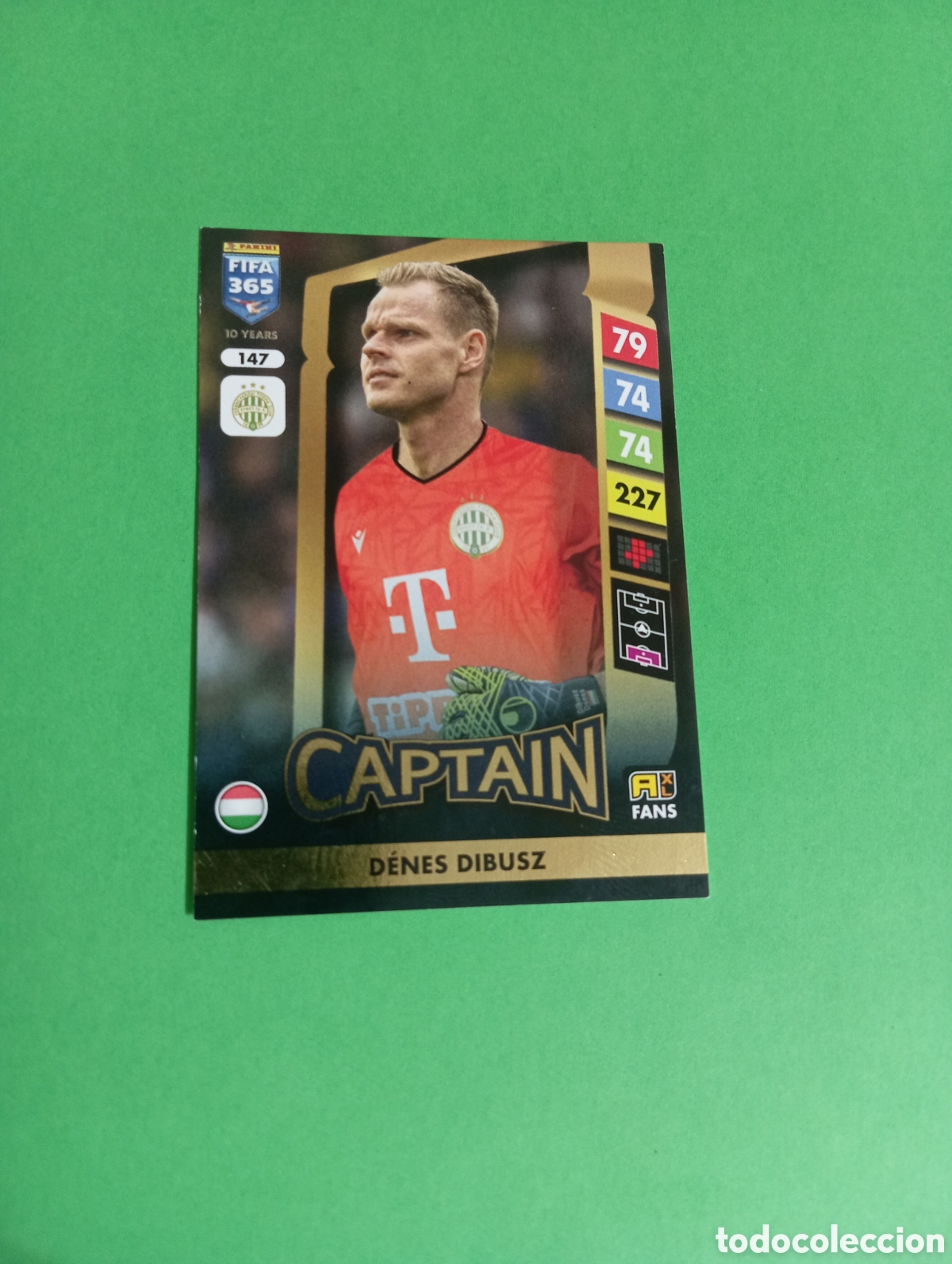 Trading cards: D&eacute;nes Dibusz Ferencv&aacute;rosi CAPTAIN n&deg;147 / PANINI FIFA 365 ADRENALYN XL 2025