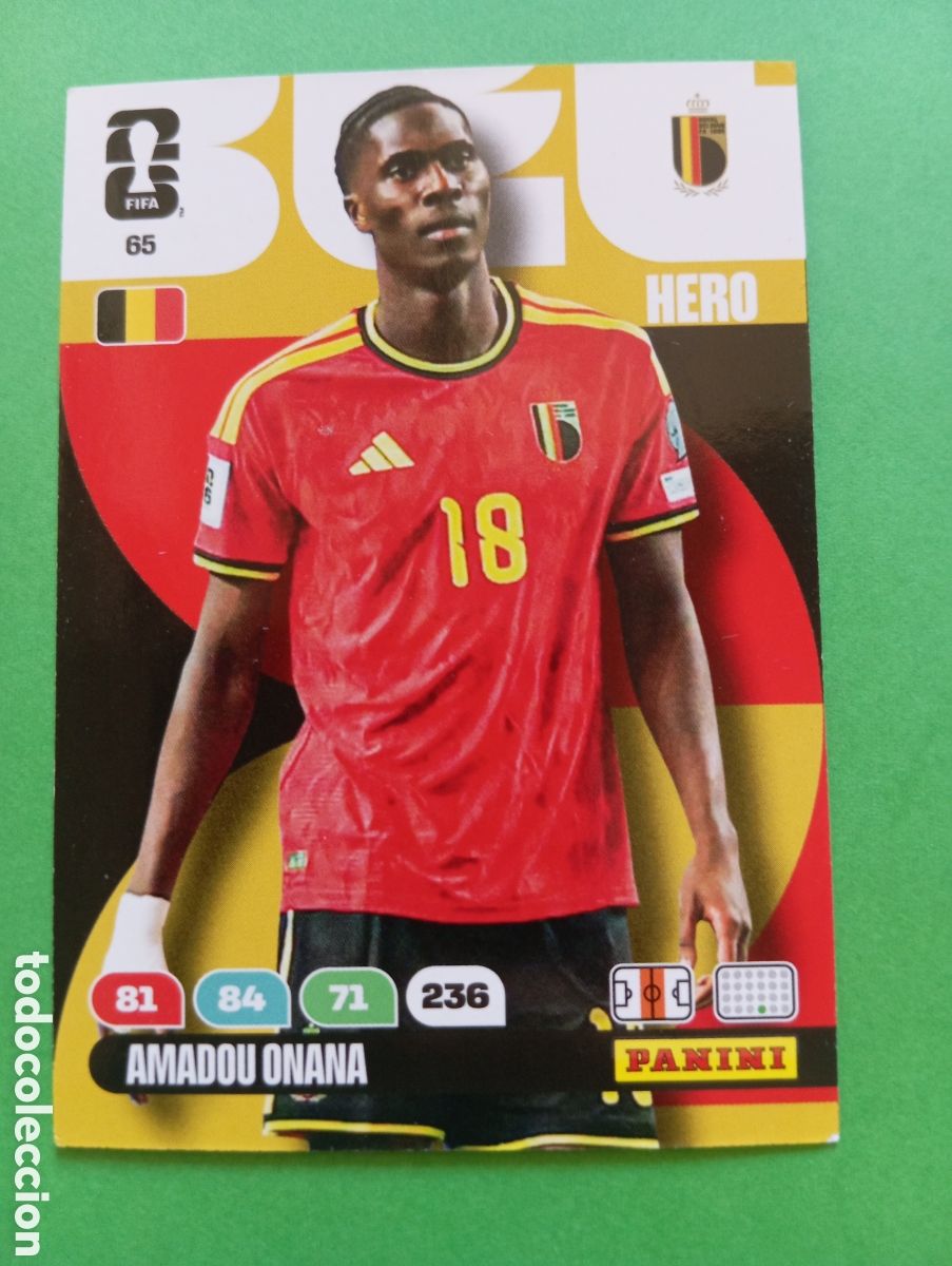 Trading cards: Amadou Onana B&eacute;lgica n&deg;65 / PANINI FIFA WORLD CUP ADRENALYN XL 2026