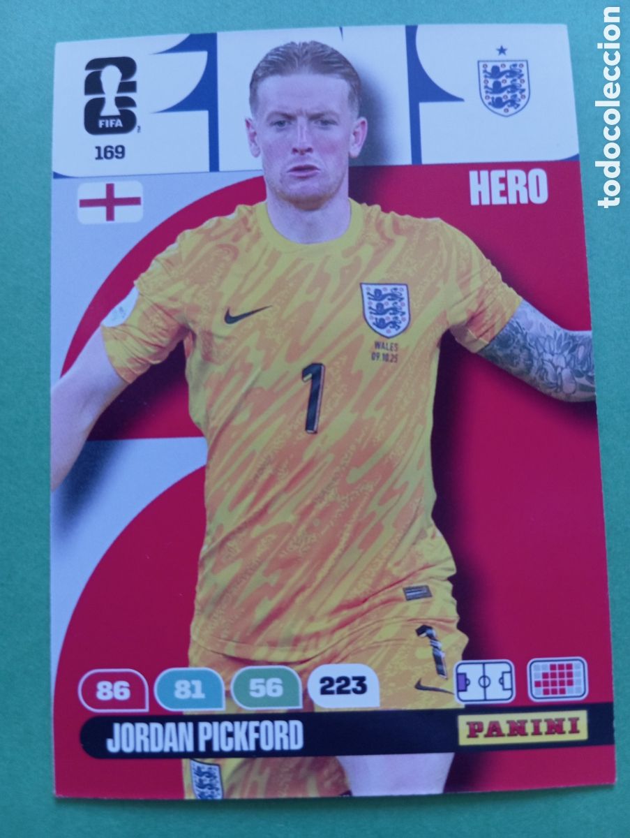 Trading cards: Jordan Pickford Inglaterra n&deg;169 / PANINI FIFA WORLD CUP ADRENALYN XL 2026