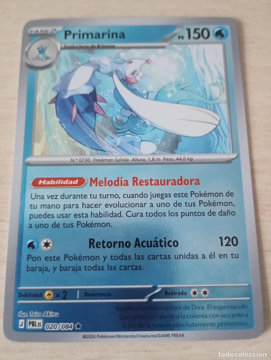 Trading cards: Carta Pok&eacute;mon Primarina Oficial