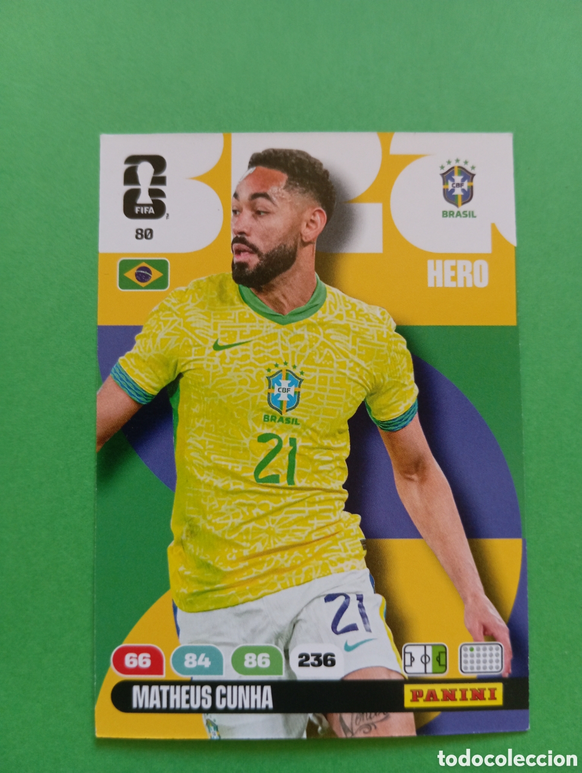 Trading cards: Matheus Cunha Brasil n&deg;80 / PANINI FIFA WORLD CUP ADRENALYN XL 2026