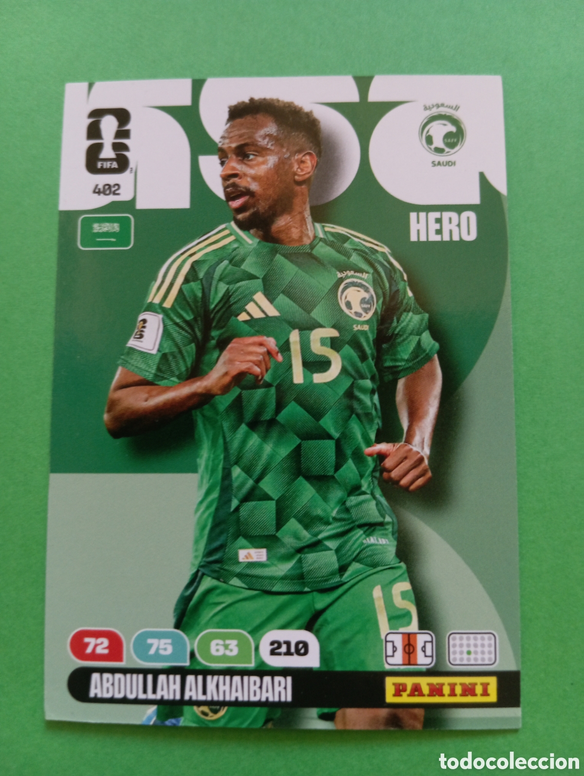 Trading cards: Abdullah Alkhaibari Arabia Saudi n&deg;402 / PANINI FIFA WORLD CUP ADRENALYN XL 2026