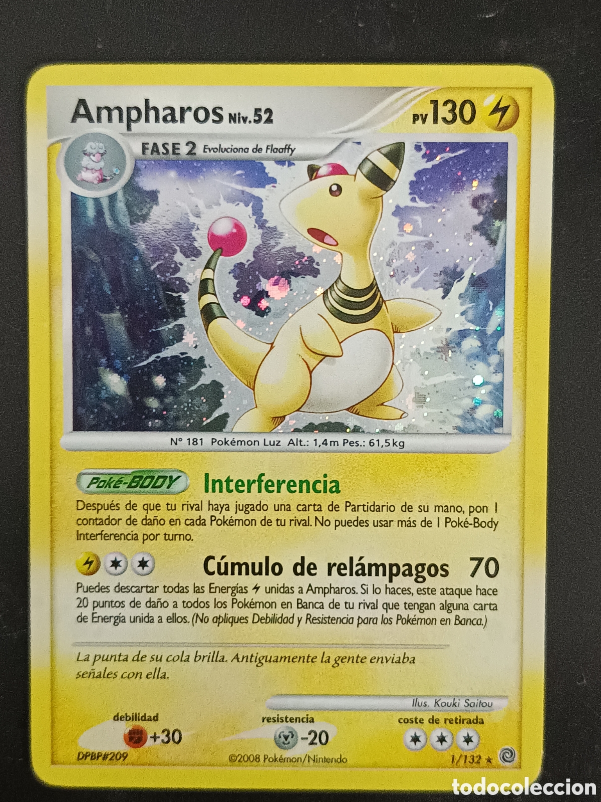 Trading cards: Pokemon Ampharos 1/132 Diamante Y Perla Maravillas Secretas En Castellano