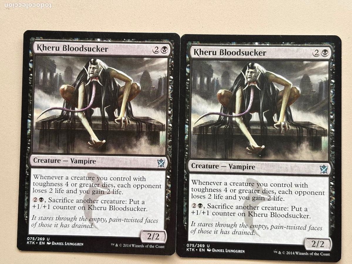 Trading cards: MAGIC THE GATHERING - KHERU BLOODSUCKER x 2 ( KHANS OF TARKIR )