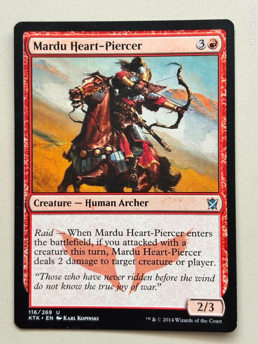 Trading cards: MAGIC THE GATHERING - MARDU HEART-PIERCER ( KHANS OF TARKIR )