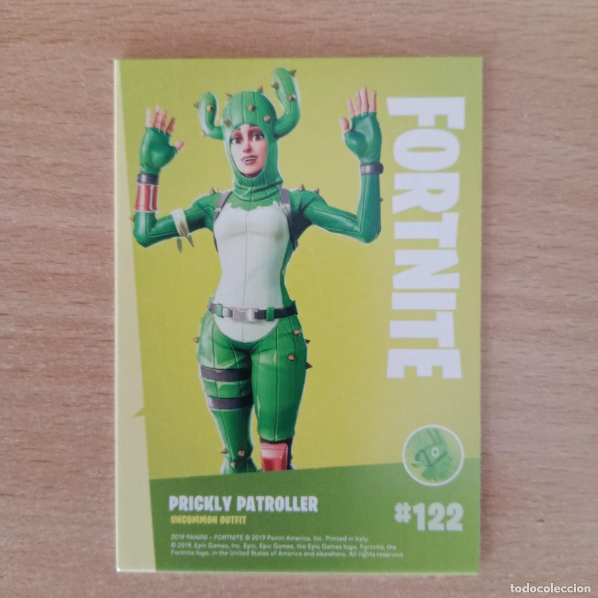 Trading cards: PRICKLY PATROLLER, UNCOMMON OUTFIT # 122 - TRADING CARD - FORTNITE SERIES 1 - PANINI - A&Ntilde;O 2019.
