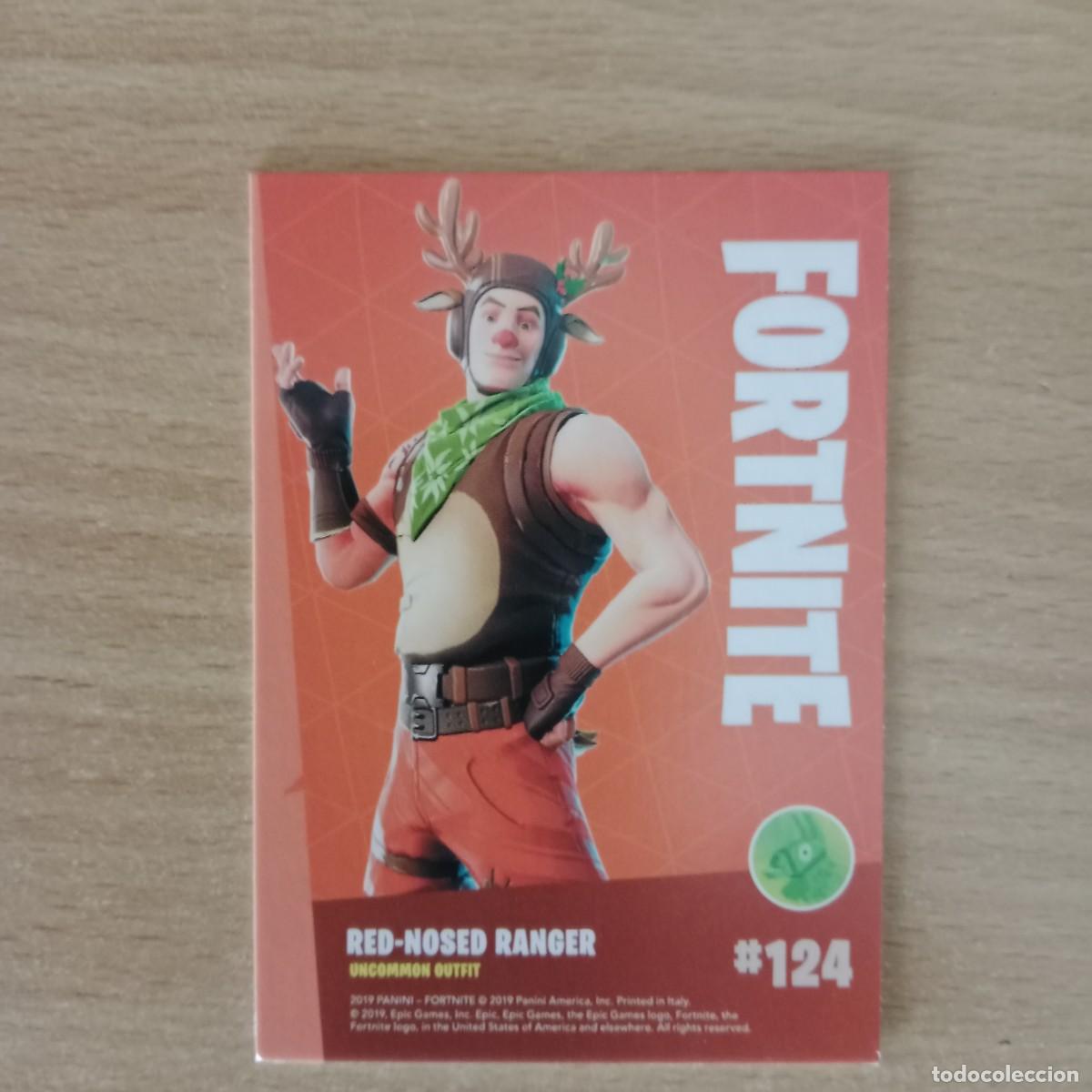 Trading cards: RED-NOSED RANGER , UNCOMMON OUTFIT # 124 - TRADING CARD - FORTNITE SERIES 1 - PANINI - A&Ntilde;O 2019.
