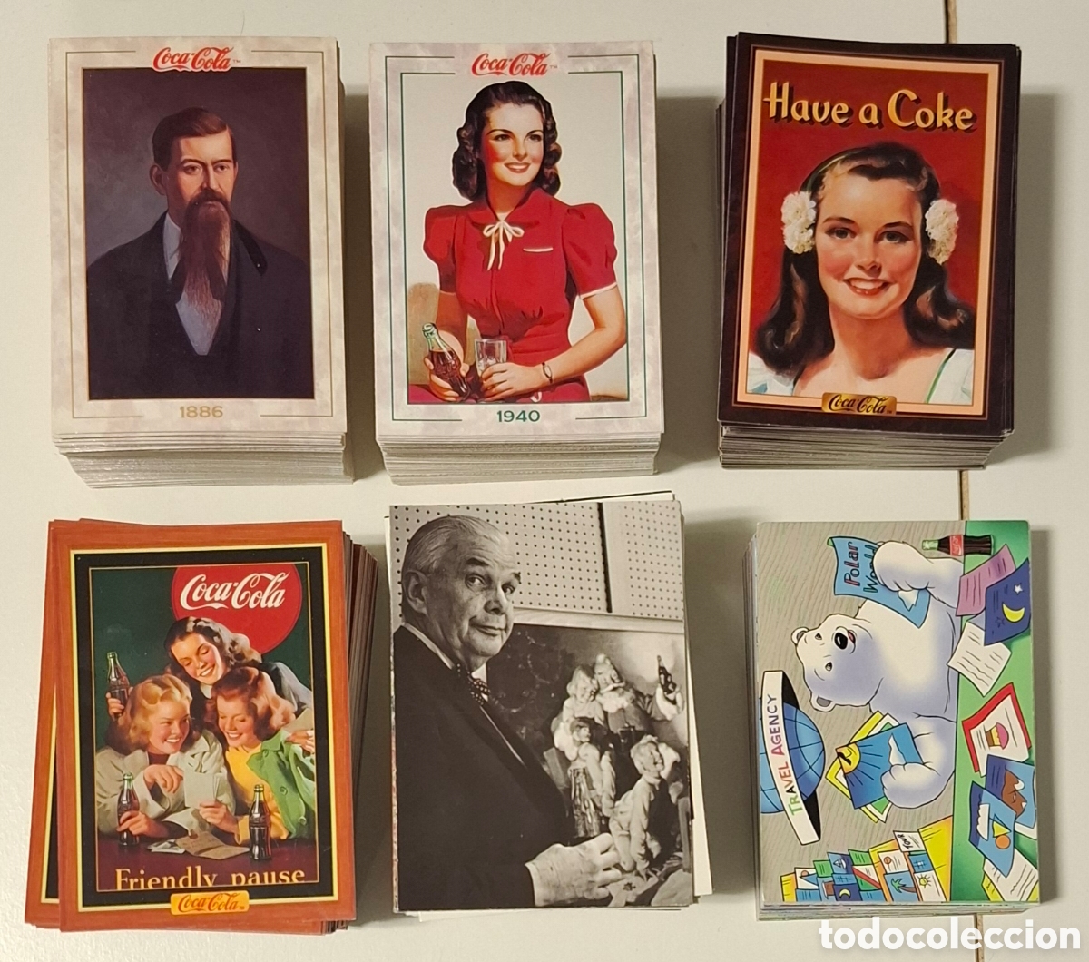 Trading cards: Coca-Cola Cards lote de 6 colecciones trading card
