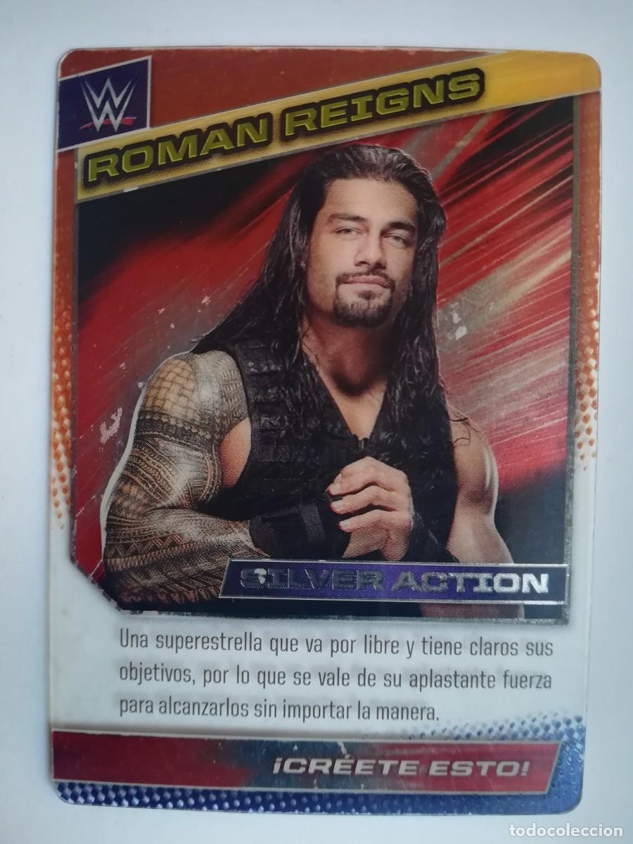 Trading cards: WWE N&ordm; 044. Silver Action. Roman Reigns. Panini 2015.