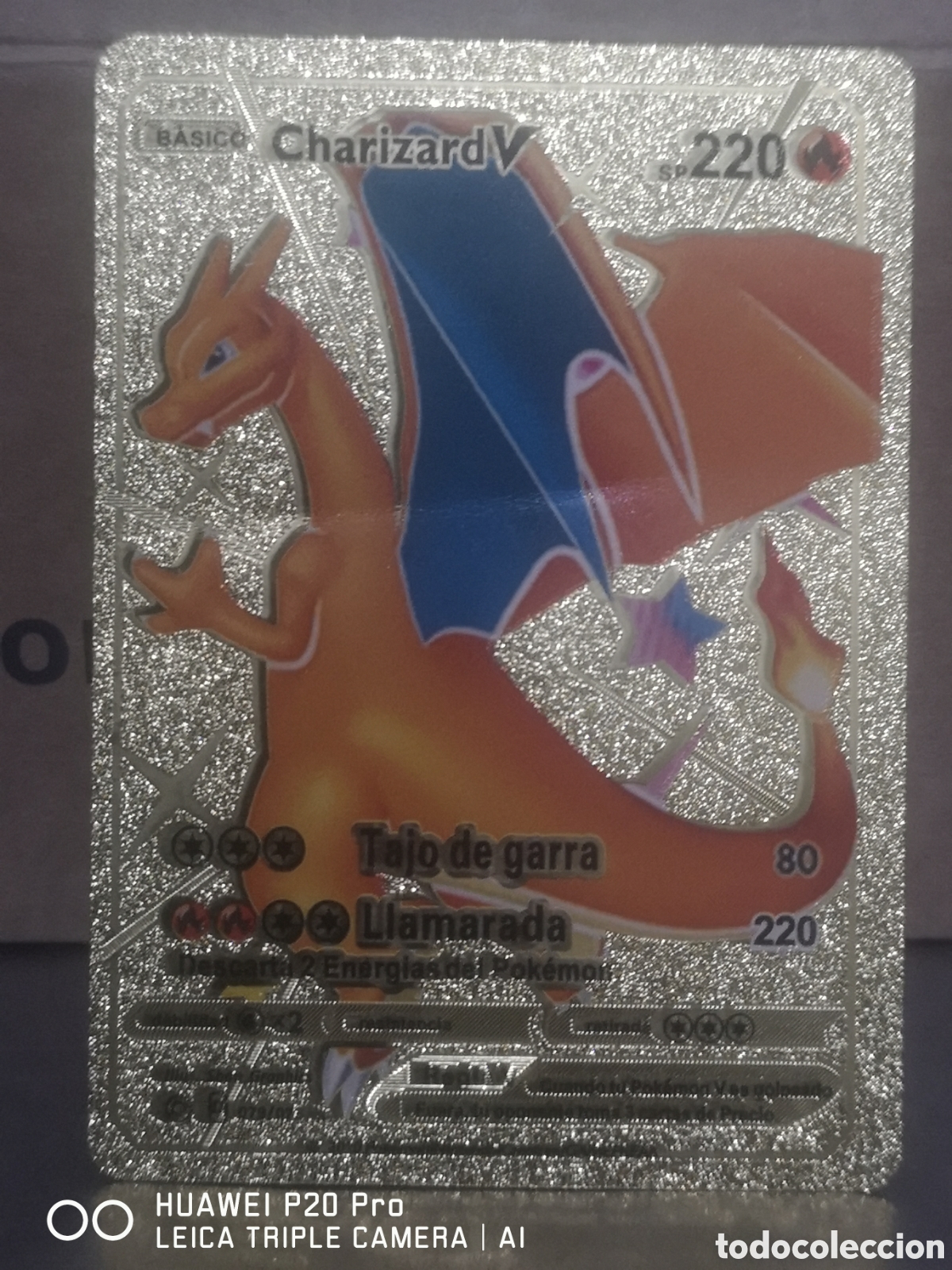 Trading cards: CHARIZARD V CARD DORADA POKEMON