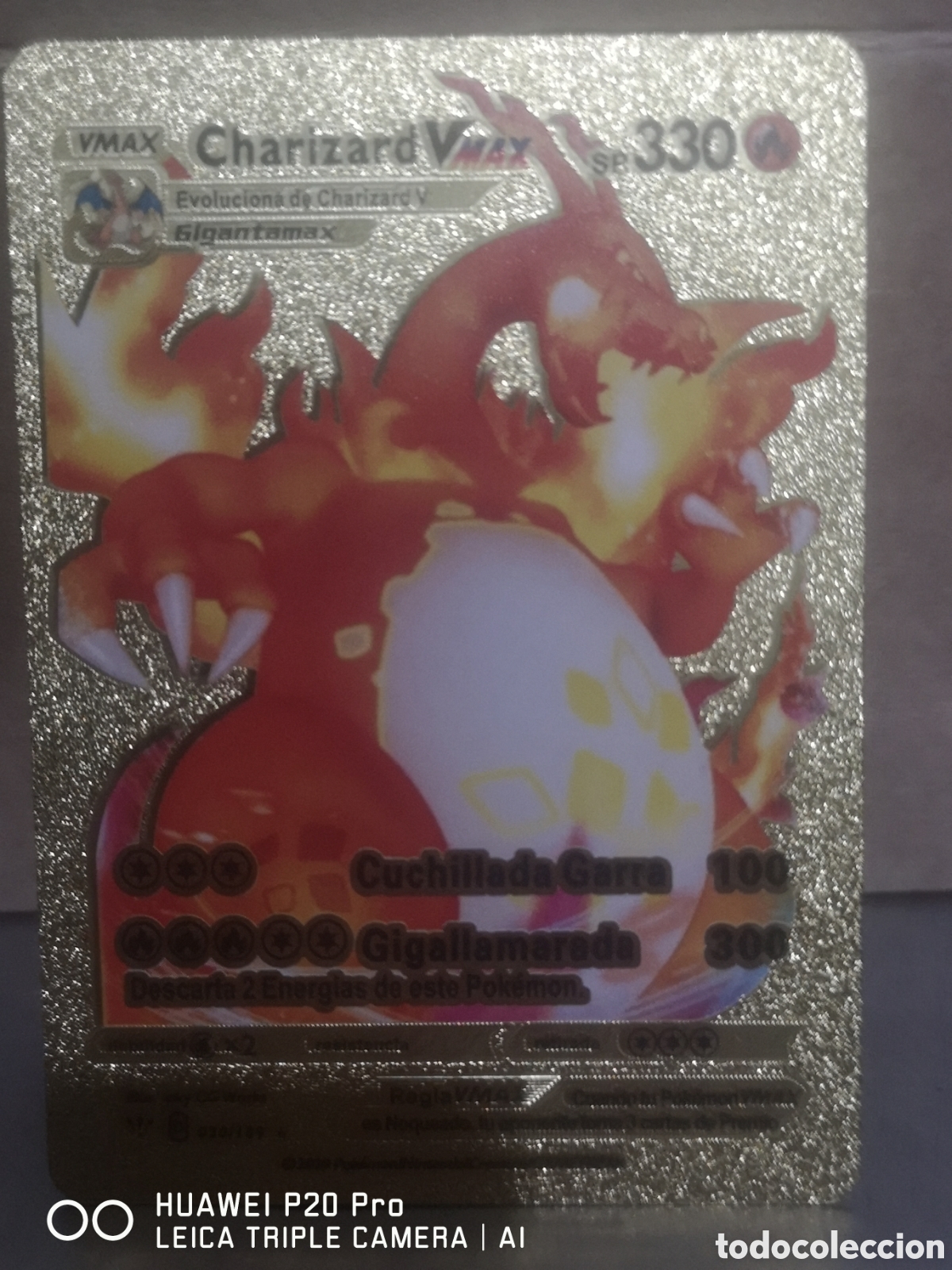 Trading cards: VMAX CHARIZARD CARD 330 DORADA POKEMON