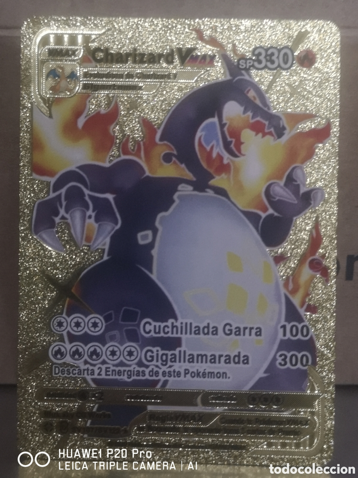 Trading cards: VMAX CHARIZARD CARD 330 ORO .DORADA POKEMON