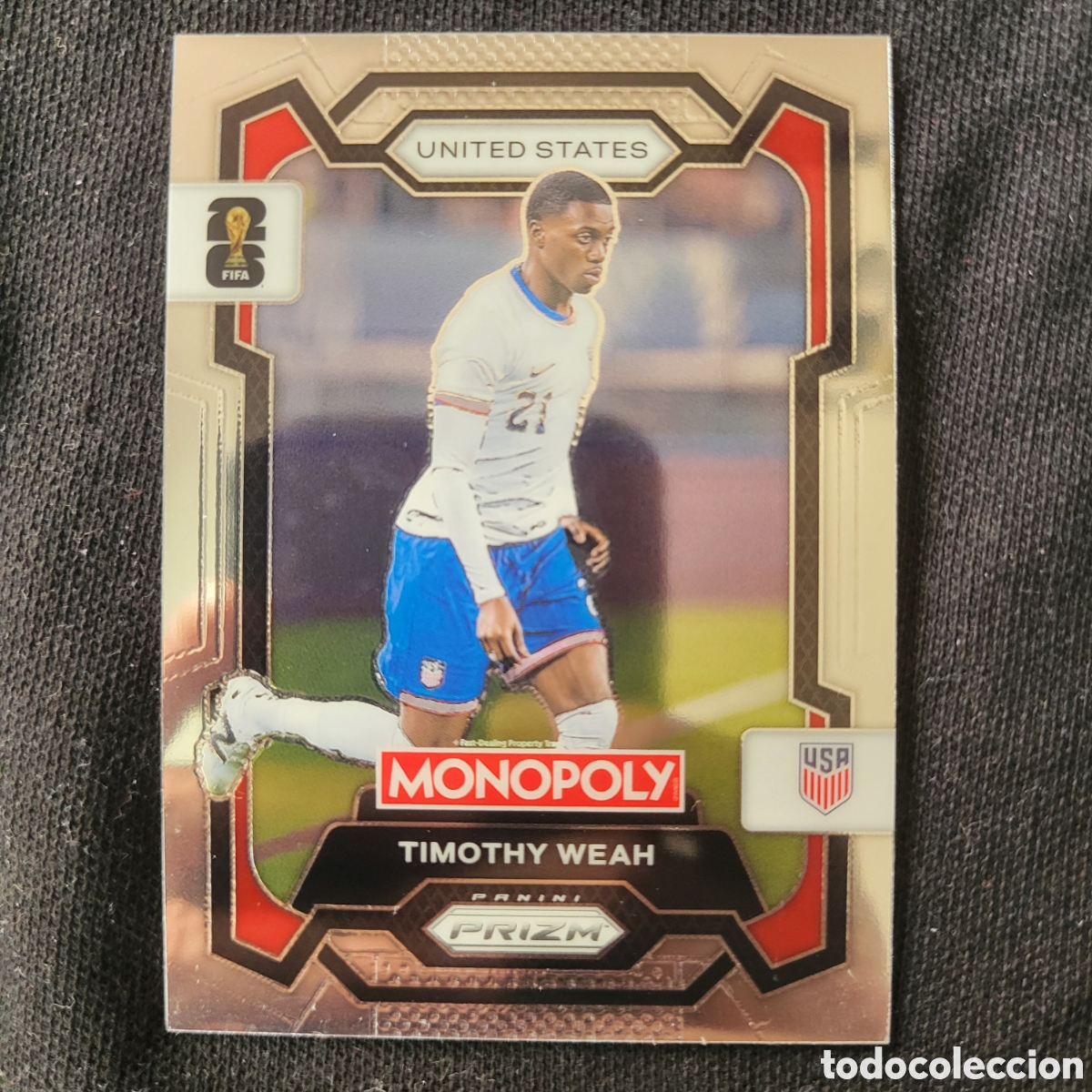 Trading cards: 71 Timothy Weah / Monopoly Prizm World Cup 2026