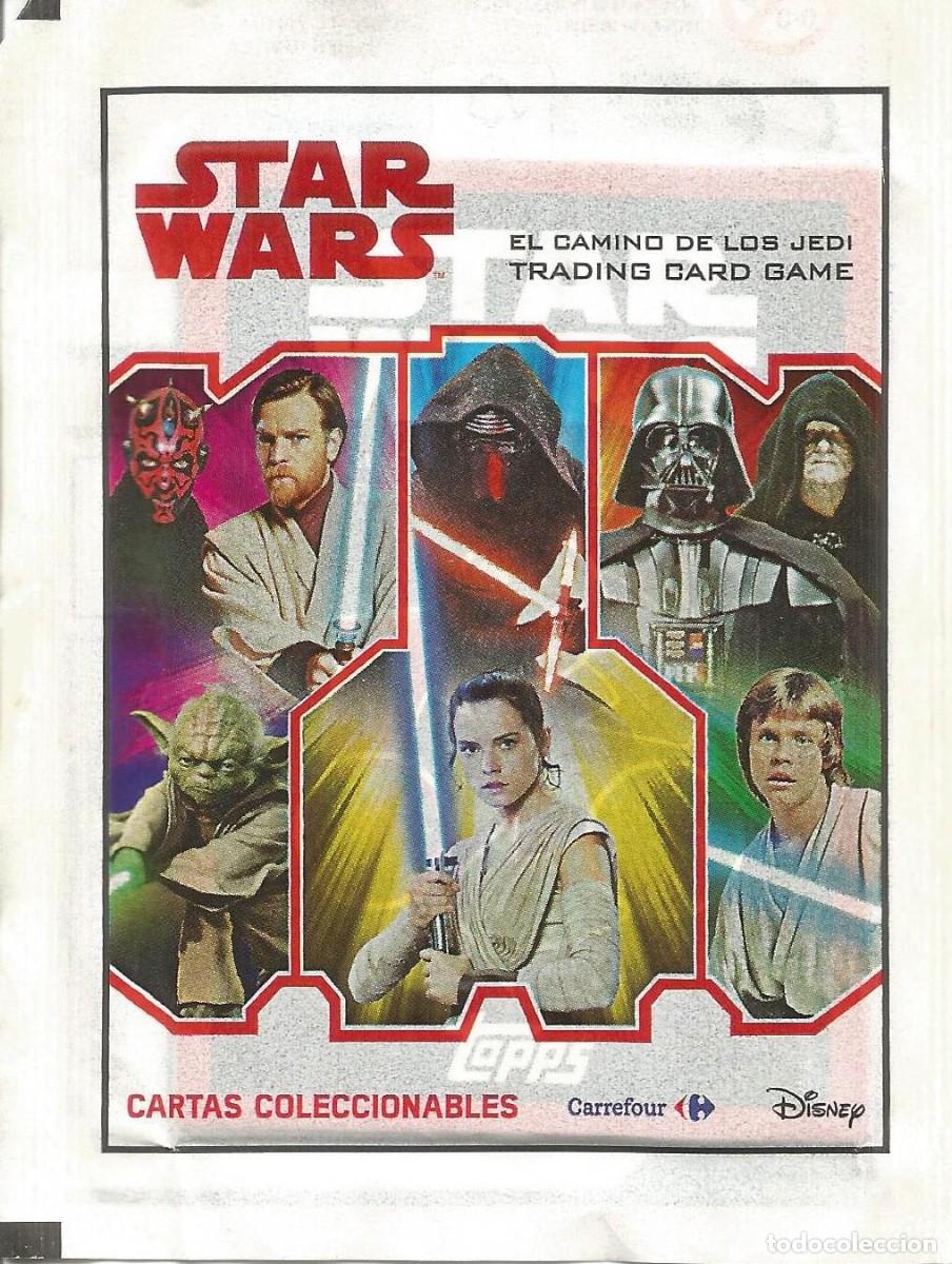 Trading cards: Sobre sin abrir cartas Star Wars. El camino de los Jedi - Carrefour - Disney - Nuevo y precintado