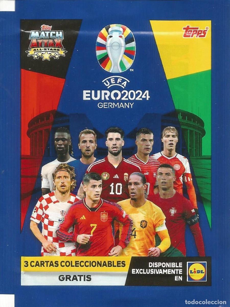 Trading cards: Sobre sin abrir cartas TOPPS LIDL UEFA Euro 2024 Euro2014 Match Attax - Nuevo y precintado.