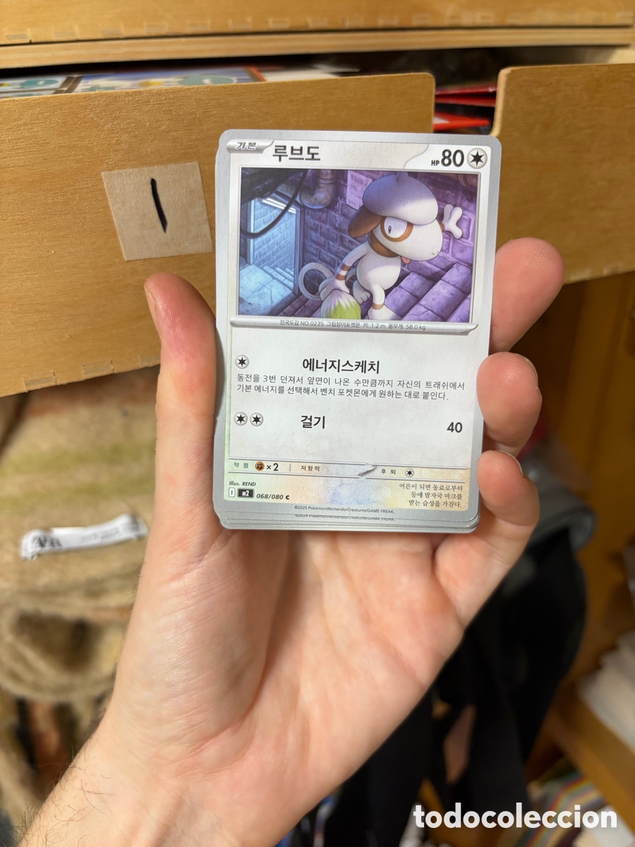 Trading cards: (I) carta Pok&eacute;mon original Nintendo corea smeargle