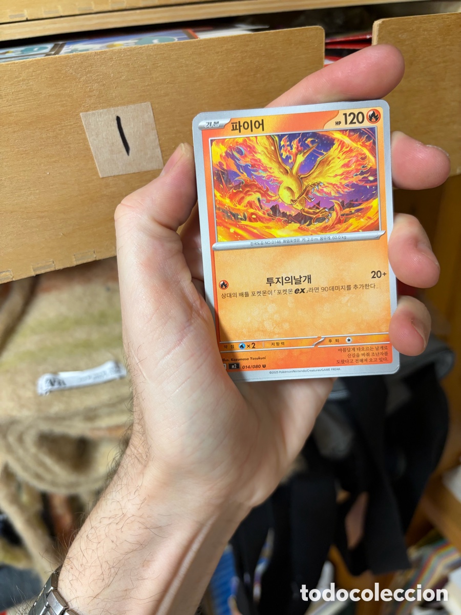 Trading cards: (I) carta Pok&eacute;mon original Nintendo corea moltres