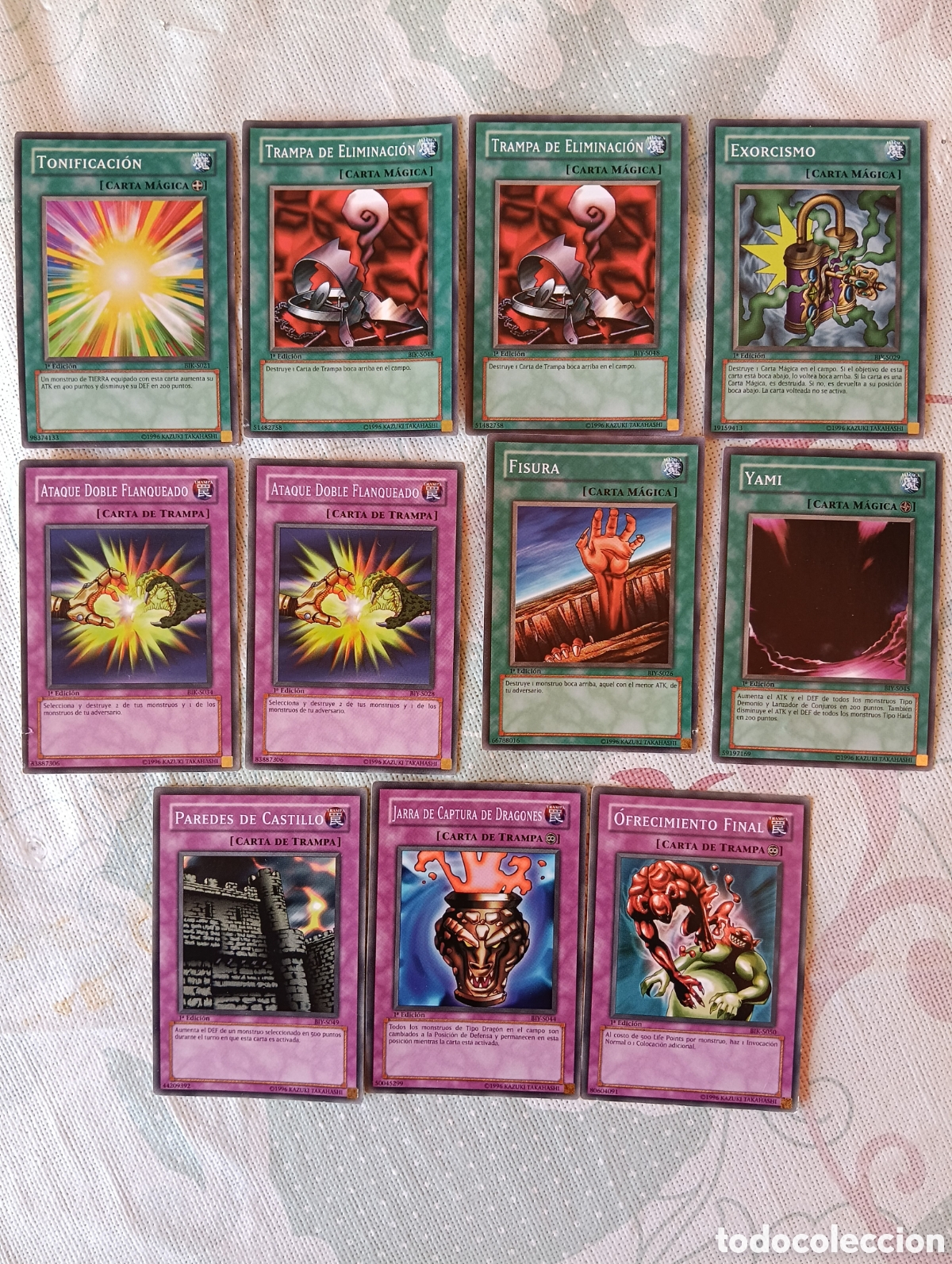Trading cards: Lote de cartas Yu-gi-oh! M&aacute;gicas y trampa