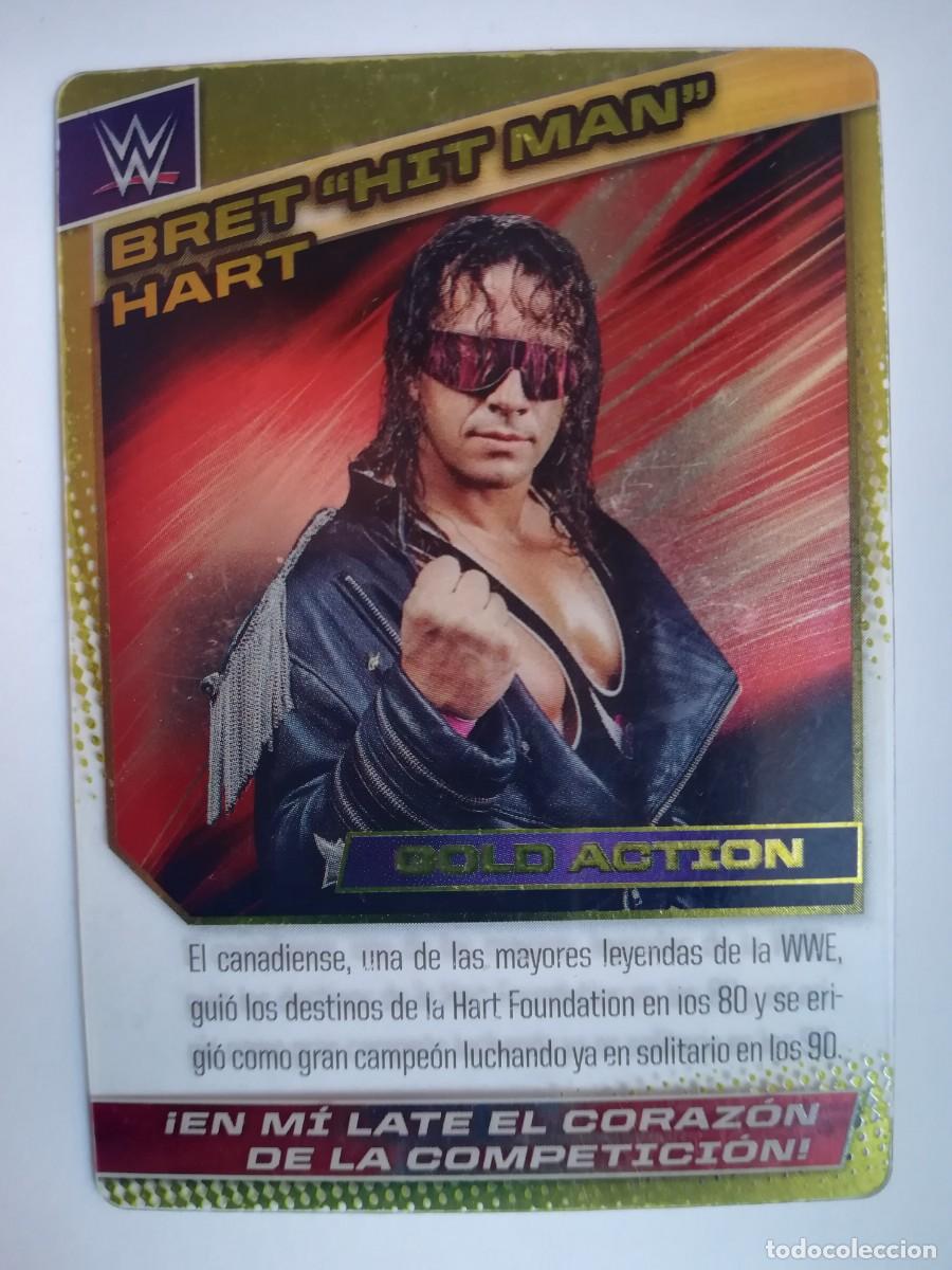 Trading cards: WWE N&ordm; 166. Gold Action. Bret Hit Man Hart. Panini 2015.