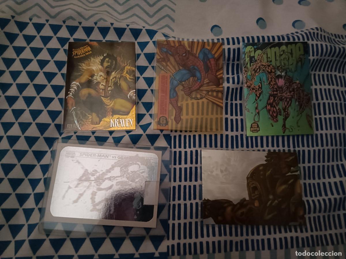 Trading cards: Spiderman Spider-man El Hombre Ara&ntilde;a Cromos Especiales Insert Trading Cards Kraven Carnage Foil Holo