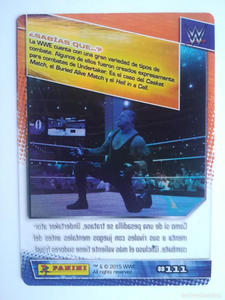 Trading cards: WWE N&ordm; 111. Undertaker. Panini 2015. - Foto 2