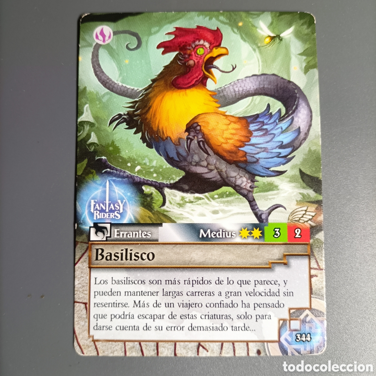 Trading cards: CARTA COLECCI&Oacute;N. FANTASY RIDERS 2018. №344 BASILISCO