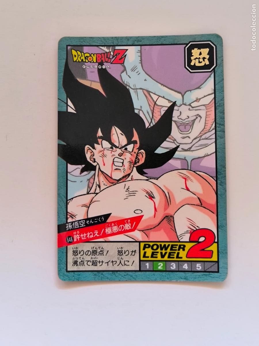 Trading cards: DRAGON BALL SUPER BATTLE CARDDASS - N&ordm; 648 - SERIE 15 - POWER LEVEL - CARD / BANDAI / JAPON (V7C1)