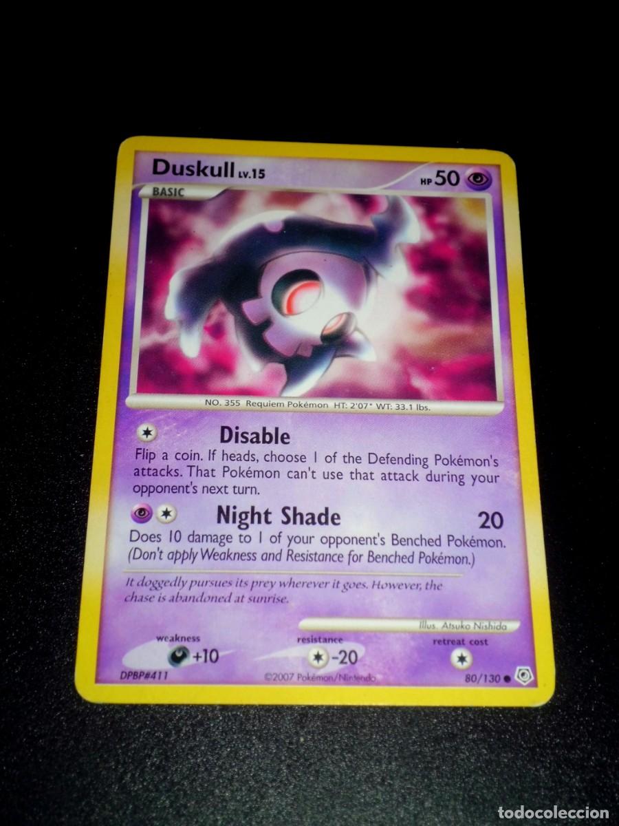 Trading cards: Carta Pok&eacute;mon Duskull. B&aacute;sico. Ps&iacute;quico. 2007. Ingl&eacute;s. Diamond & Pearl. Muy buen estado.
