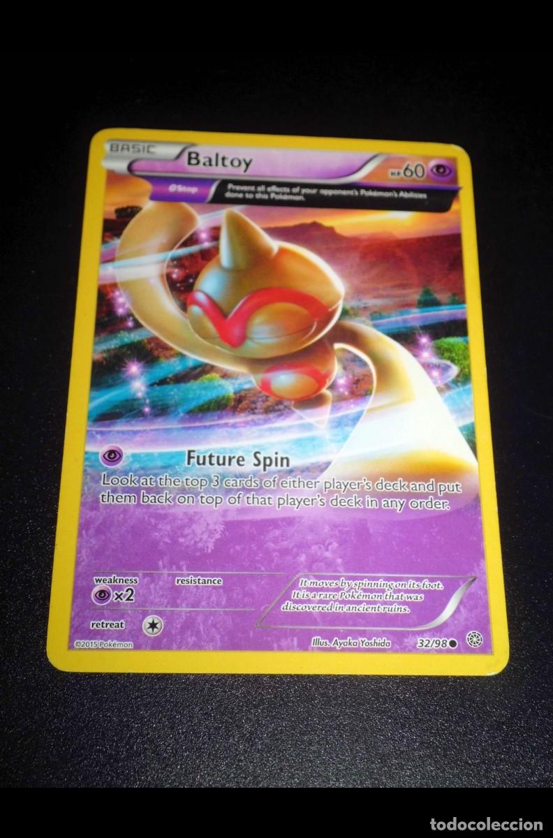 Trading cards: Carta Pok&eacute;mon BALTOY. B&aacute;sico. Ps&iacute;quico. 2015. Ingl&eacute;s. XY - Ancient Origins. Muy buen estado.
