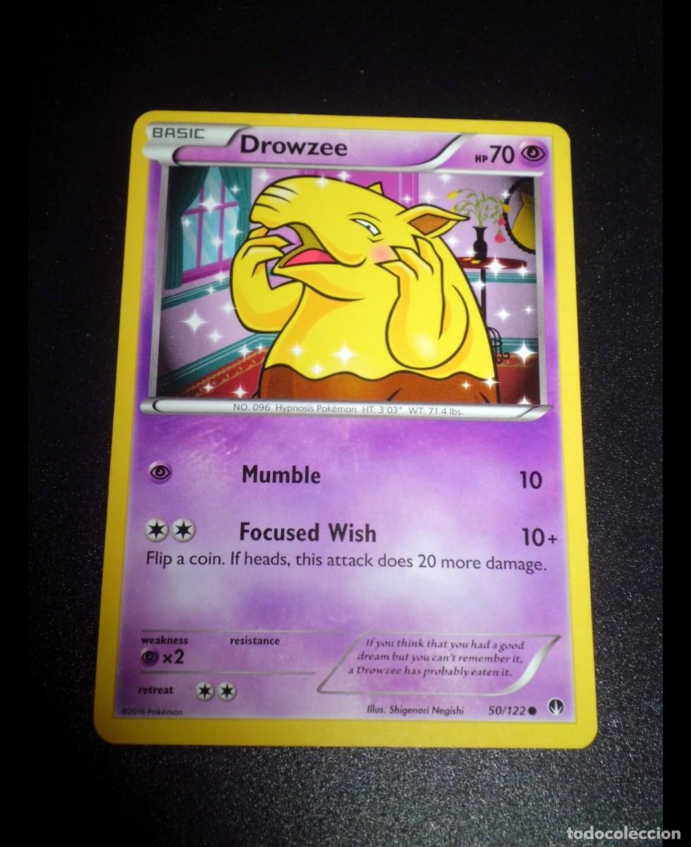 Trading cards: Carta Pok&eacute;mon DROWZEE. Tipo: Ps&iacute;quico (Psychic). &Eacute;poca: XY - BreakPoint. Com&uacute;n. Ingl&eacute;s.