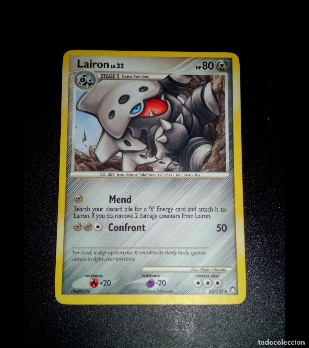 Trading cards: Carta Pok&eacute;mon LAIRON. Tipo: Metal. &Eacute;poca: Misterious Treasures. Infrecuente. Ingl&eacute;s