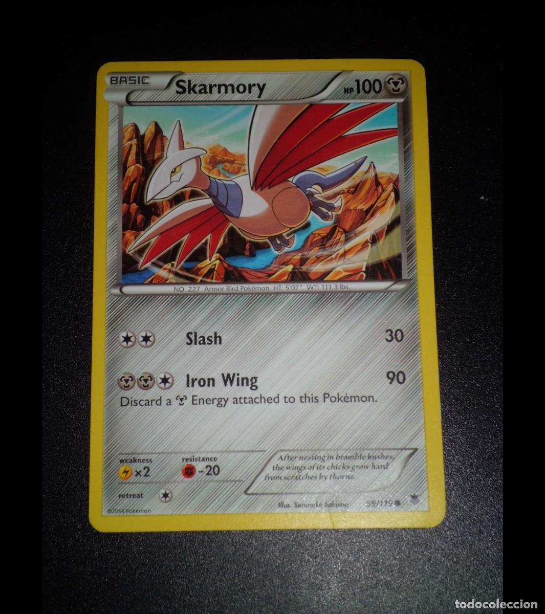 Trading cards: Carta Pok&eacute;mon SKARMORY. Tipo: Metal. &Eacute;poca: XY - Phantom Forces. Com&uacute;n. Ingl&eacute;s