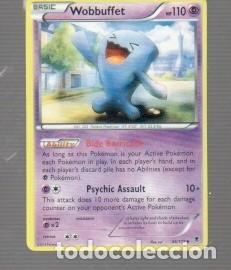 Trading cards: CROMO POK&Eacute;MON B&Aacute;SIC WOBBUFFET HP 110 N&ordm; 202 DEL A&Ntilde;O 2016
