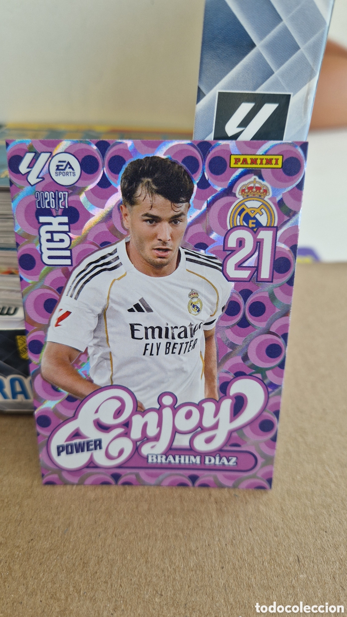 Trading cards: Brahim D&iacute;az Panini Megacracks 2026/27 &ndash; Enjoy Power Paralelo (N&ordm; 380P) &ndash; Real Madrid
