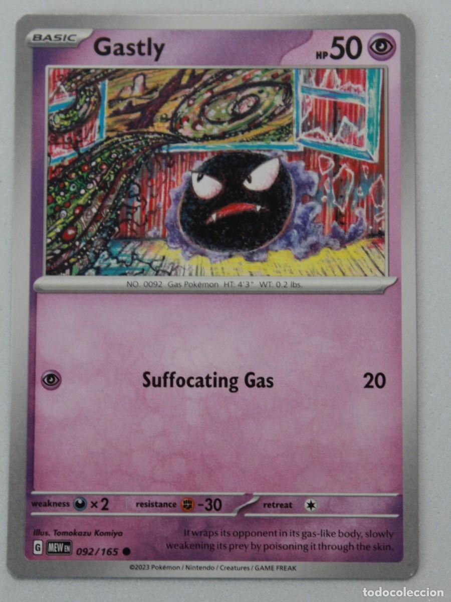 Trading cards: Carta Pok&eacute;mon Gastly 092/165 Pok&eacute;mon 151 Reverse