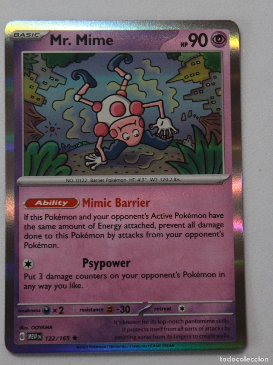 Cartas Colecion&aacute;veis: Carta Pok&eacute;mon Mr. Mime 122/165 Pok&eacute;mon 151 Reverse Holo