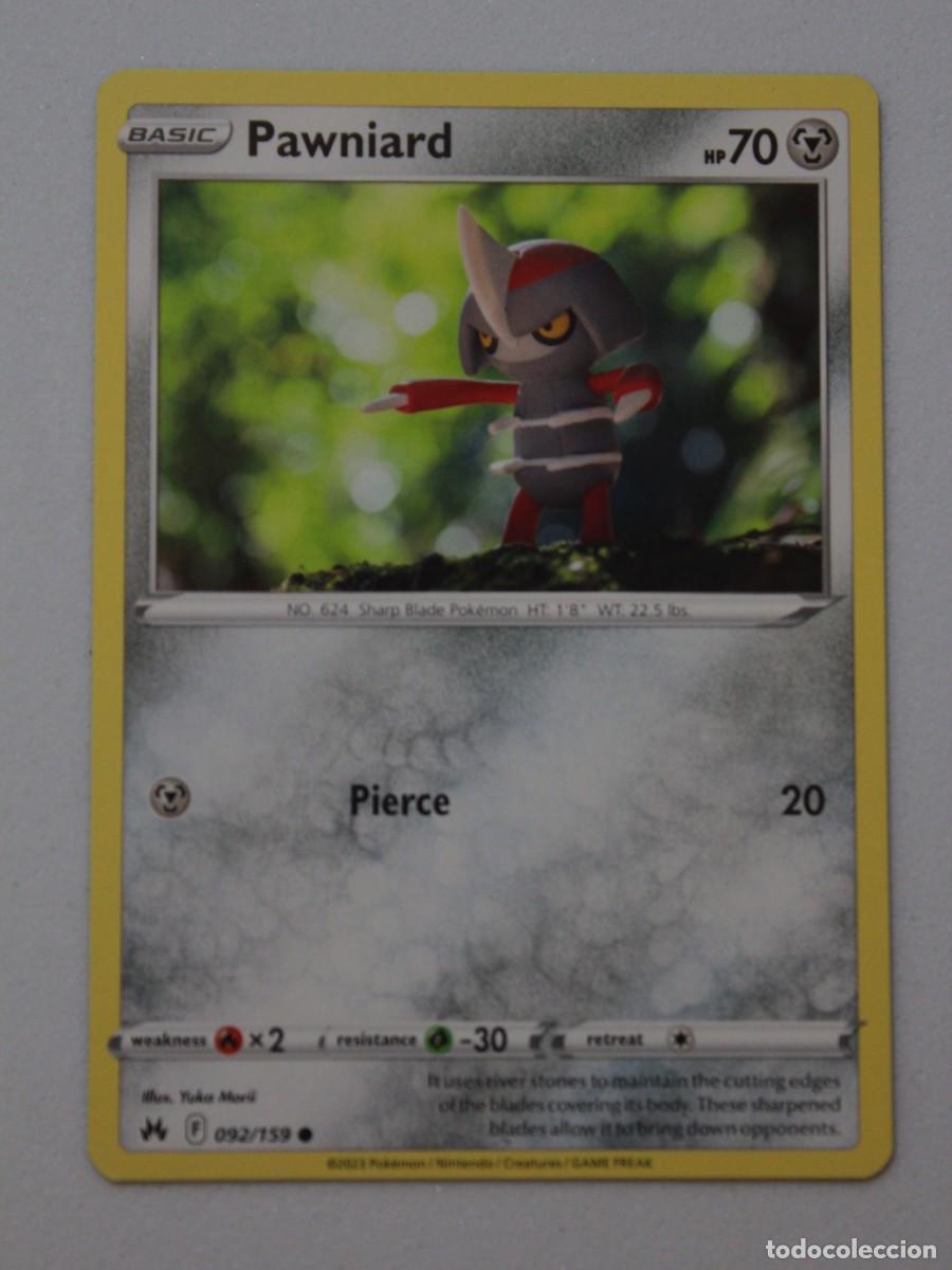 Cartes &agrave; &Eacute;changer: Pawniard 092/159 Reverse Holo &ndash; Pok&eacute;mon TCG Crown Zenith