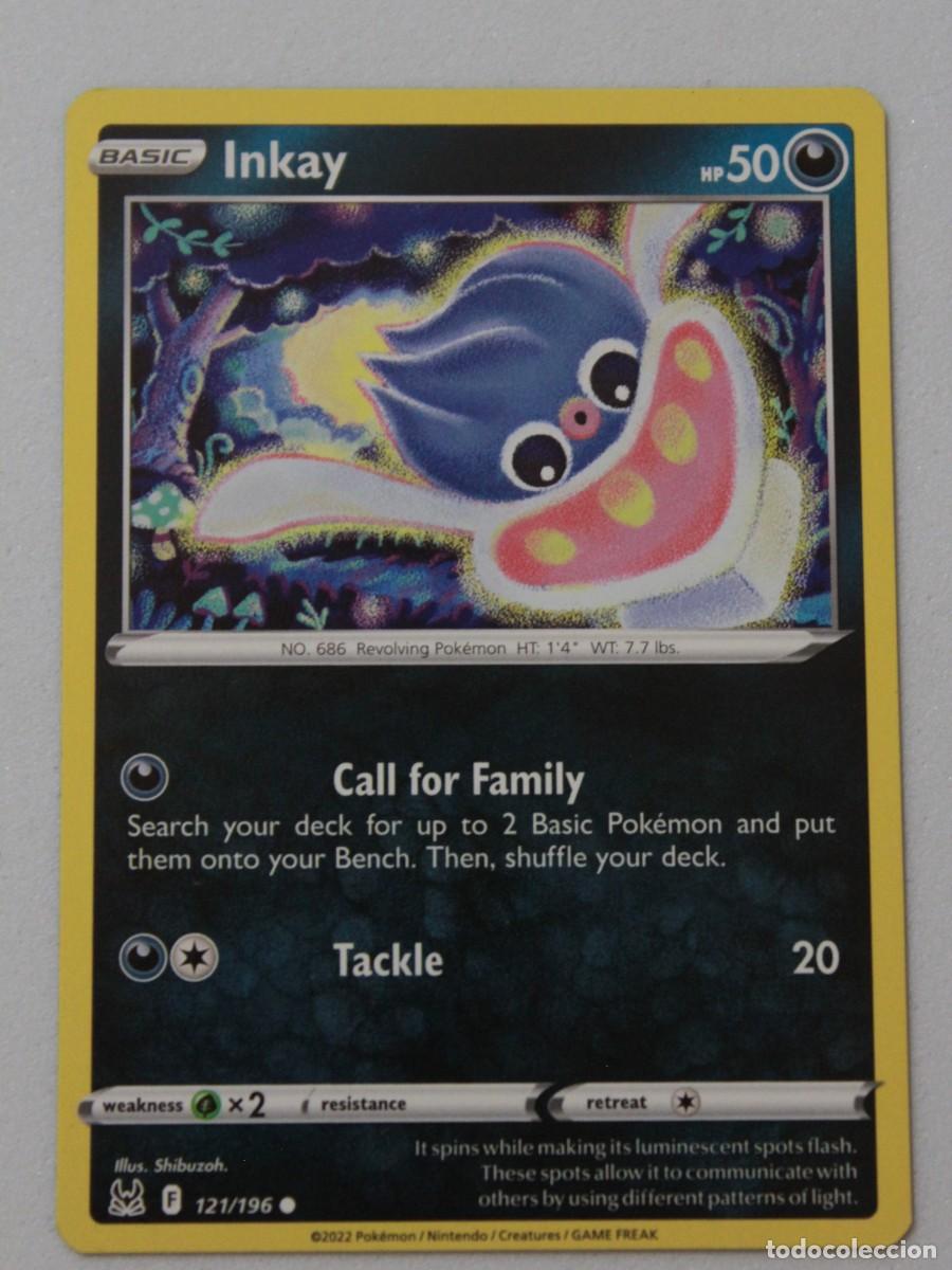 Trading cards: Inkay carta Pok&eacute;mon TCG 121/196