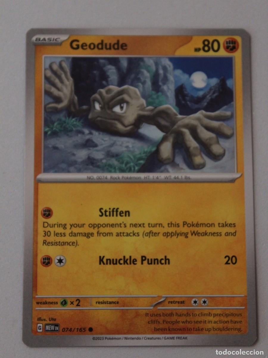 Trading cards: Carta Pok&eacute;mon Geodude 074/165 Pokemon 151 Ingles Original TCG